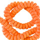 Polymeer kralen rondellen 7mm - Bright orange